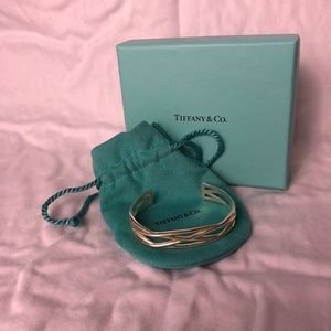 Sterling silver Tiffany & co. Slim weave cuff